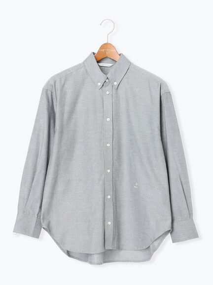 刺繍入りアソートオックスフォードシャツ《2025autumn catalog item》(グレー/ブルー/パープル)|Lugnoncure(ルノンキュール)通販