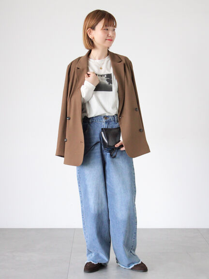 プリントアソートロングTシャツ(オフホワイト/シルバー/グレー/チャコールグレー)|Lugnoncure(ルノンキュール)通販