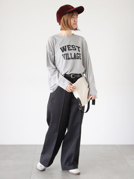 プリントアソートロングTシャツ(オフホワイト/シルバー/グレー/チャコールグレー)|Lugnoncure(ルノンキュール)通販