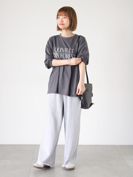 プリントアソートロングTシャツ(オフホワイト/シルバー/グレー/チャコールグレー)|Lugnoncure(ルノンキュール)通販