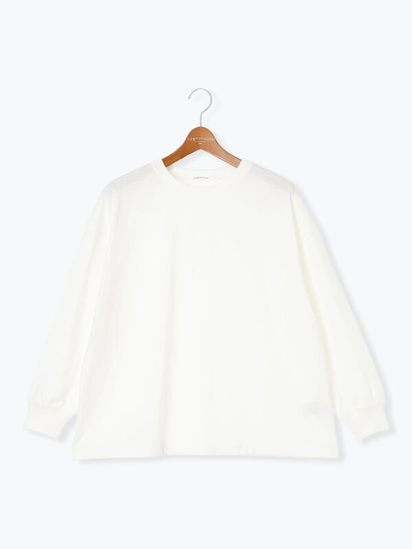 無地/ボーダー天竺長袖カットソー(オフホワイト)|Lugnoncure(ルノンキュール)通販