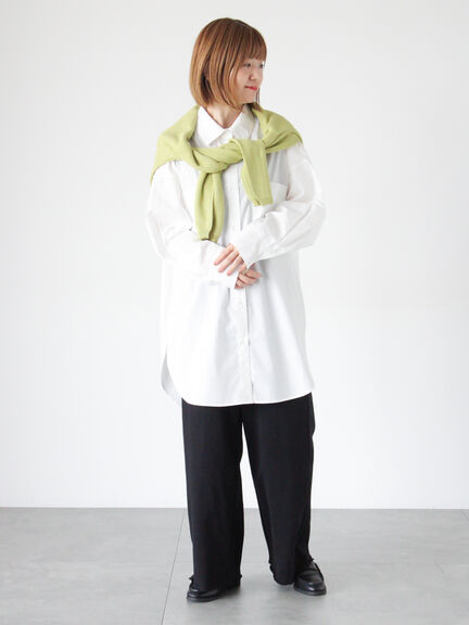 オーバーサイズチュニックシャツ(オフホワイト/ブルー/ネイビー)|Lugnoncure(ルノンキュール)通販