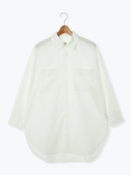 オーバーサイズチュニックシャツ(オフホワイト/ブルー/ネイビー)|Lugnoncure(ルノンキュール)通販