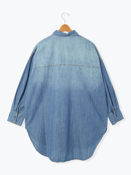 オーバーサイズチュニックシャツ(オフホワイト/ブルー/ネイビー)|Lugnoncure(ルノンキュール)通販