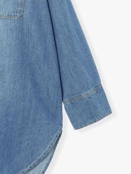 オーバーサイズチュニックシャツ(オフホワイト/ブルー/ネイビー)|Lugnoncure(ルノンキュール)通販