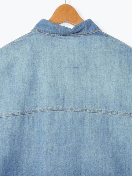 オーバーサイズチュニックシャツ(オフホワイト/ブルー/ネイビー)|Lugnoncure(ルノンキュール)通販