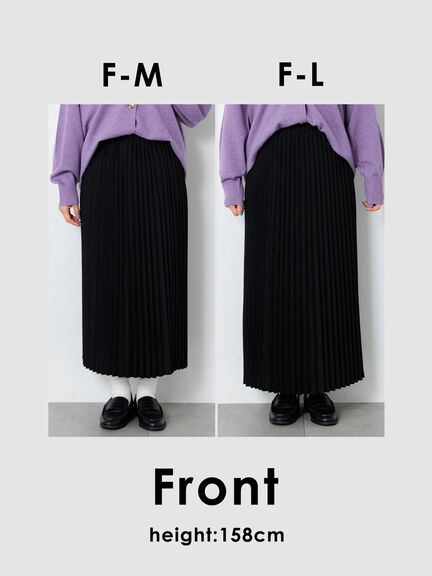 【選べる着丈】アソートプリーツスカート(オフホワイト/ブラック/ベージュ/ブラウン)|Lugnoncure(ルノンキュール)通販