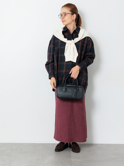 チェックオーバーシャツ(オフホワイト/ネイビー)|Lugnoncure(ルノンキュール)通販