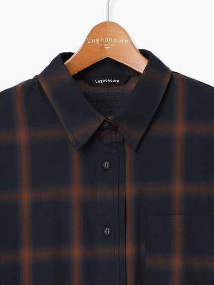 チェックオーバーシャツ(オフホワイト/ネイビー)|Lugnoncure(ルノンキュール)通販