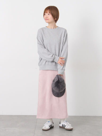 フラワープリントスウェットプルオーバー(グレー/ベージュ/パープル)|Lugnoncure(ルノンキュール)通販