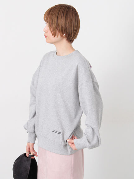 フラワープリントスウェットプルオーバー(グレー/ベージュ/パープル)|Lugnoncure(ルノンキュール)通販