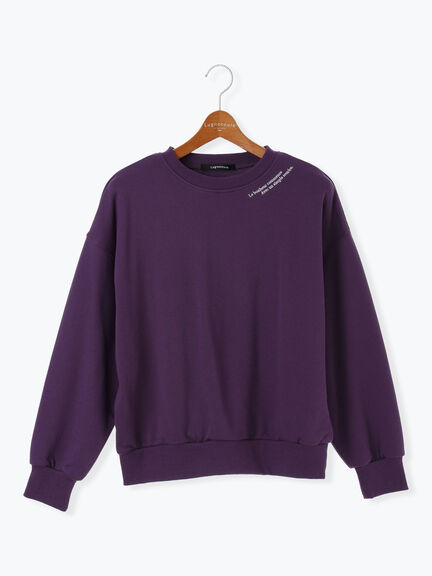 フラワープリントスウェットプルオーバー(グレー/ベージュ/パープル)|Lugnoncure(ルノンキュール)通販