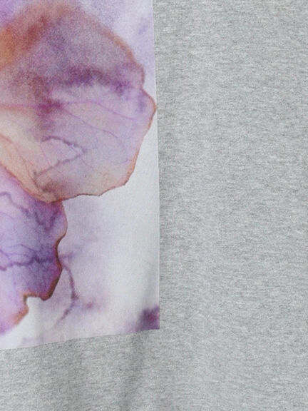 フラワープリントスウェットプルオーバー(グレー/ベージュ/パープル)|Lugnoncure(ルノンキュール)通販