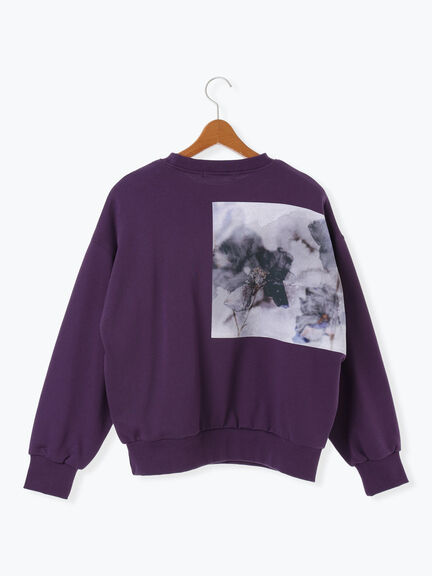 フラワープリントスウェットプルオーバー(グレー/ベージュ/パープル)|Lugnoncure(ルノンキュール)通販