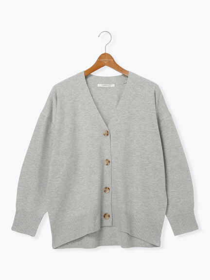 もちもちVネックリラックスカーディガン(グレー/レッド/ブルー/ネイビー/パープル)|Lugnoncure(ルノンキュール)通販