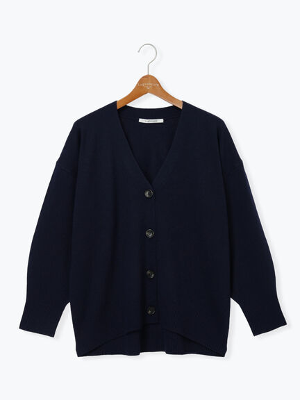 もちもちVネックリラックスカーディガン(グレー/レッド/ブルー/ネイビー/パープル)|Lugnoncure(ルノンキュール)通販