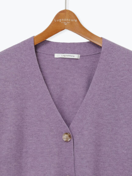 もちもちVネックリラックスカーディガン(グレー/レッド/ブルー/ネイビー/パープル)|Lugnoncure(ルノンキュール)通販