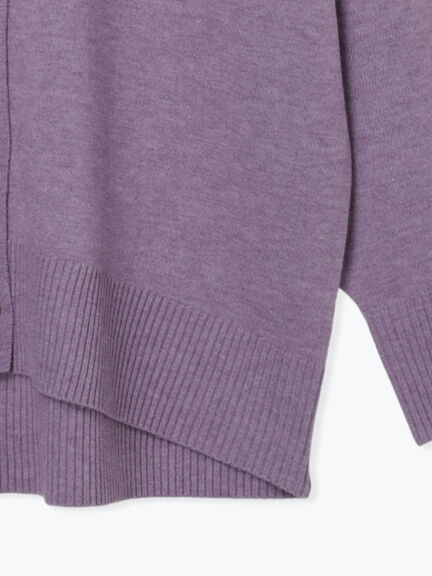 もちもちVネックリラックスカーディガン(グレー/レッド/ブルー/ネイビー/パープル)|Lugnoncure(ルノンキュール)通販