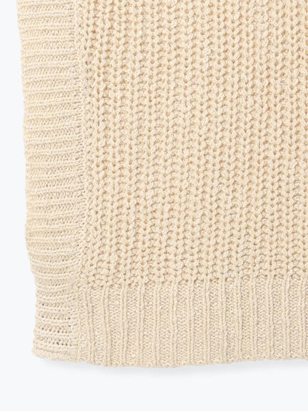 スラブヤーンVネックニットベスト(ブラック/ブラウン/キナリ)|Lugnoncure(ルノンキュール)通販