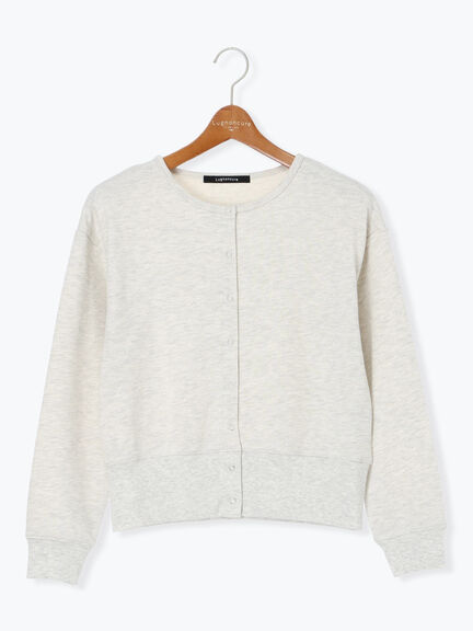 リングドット裏毛カーディガン(チャコールグレー/レッド/キナリ)|Lugnoncure(ルノンキュール)通販