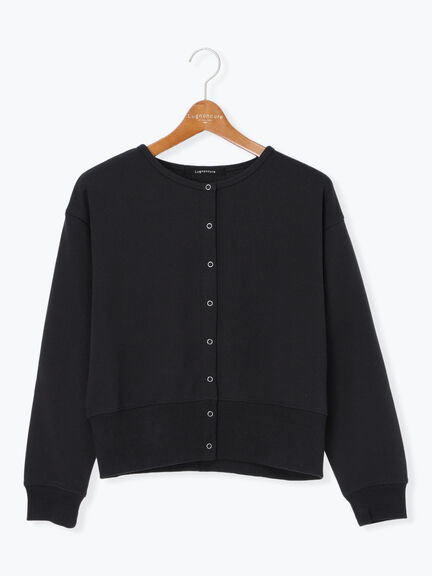 リングドット裏毛カーディガン(チャコールグレー/レッド/キナリ)|Lugnoncure(ルノンキュール)通販