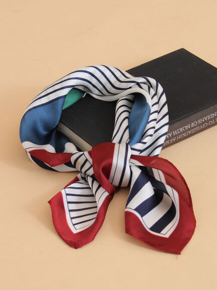 ボーダー柄スカーフ(オフホワイト)|ehka sopo(エヘカソポ)通販