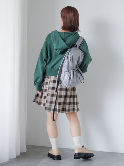 ショート丈ジップパーカー(チャコールグレー/モカ/グリーン/ネイビー/キナリ)|ehka sopo(エヘカソポ)通販