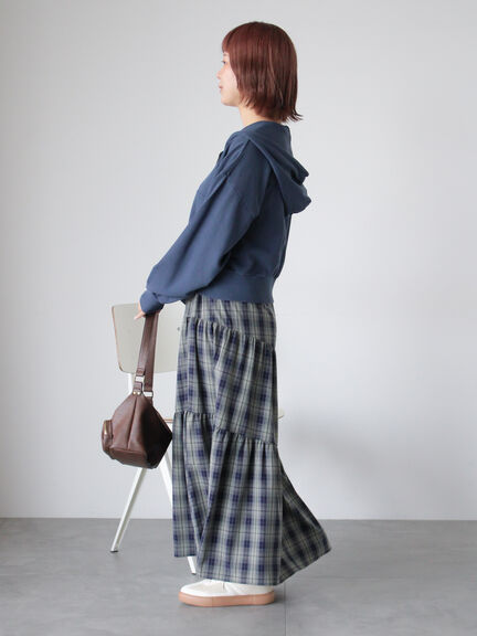 ショート丈ジップパーカー(チャコールグレー/モカ/グリーン/ネイビー/キナリ)|ehka sopo(エヘカソポ)通販