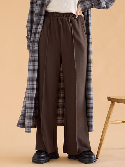 フレアスウェットパンツ(グレー/ブラウン/キナリ)|ehka sopo(エヘカソポ)通販