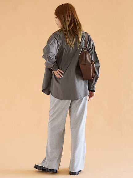 フレアスウェットパンツ(グレー/ブラウン/キナリ)|ehka sopo(エヘカソポ)通販