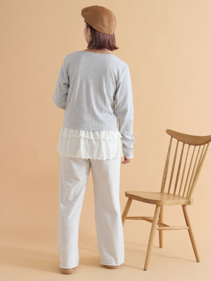 フレアスウェットパンツ(グレー/ブラウン/キナリ)|ehka sopo(エヘカソポ)通販