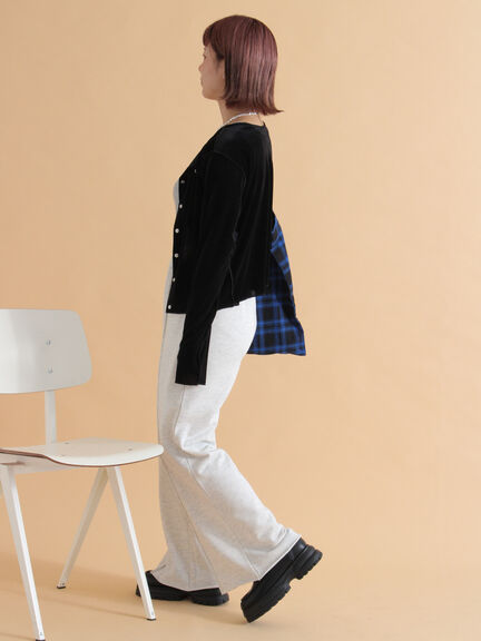 フレアスウェットパンツ(グレー/ブラウン/キナリ)|ehka sopo(エヘカソポ)通販