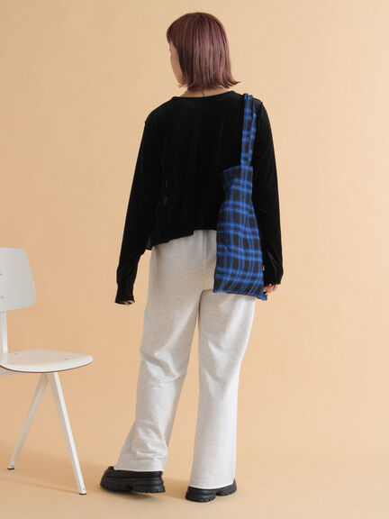 フレアスウェットパンツ(グレー/ブラウン/キナリ)|ehka sopo(エヘカソポ)通販