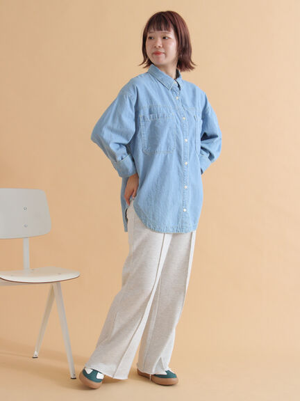 フレアスウェットパンツ(グレー/ブラウン/キナリ)|ehka sopo(エヘカソポ)通販