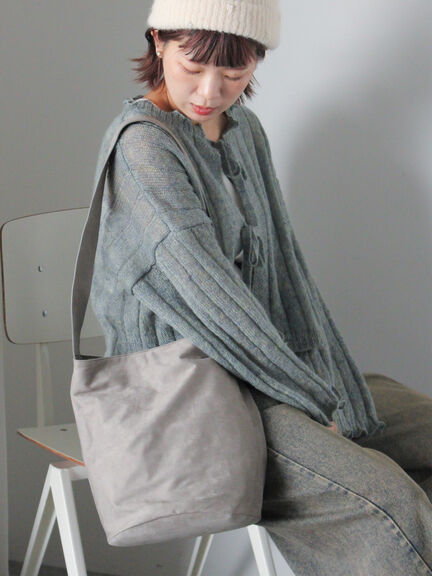 メローリボンカーディガン(グレー/ブルー/キナリ)|ehka sopo(エヘカソポ)通販