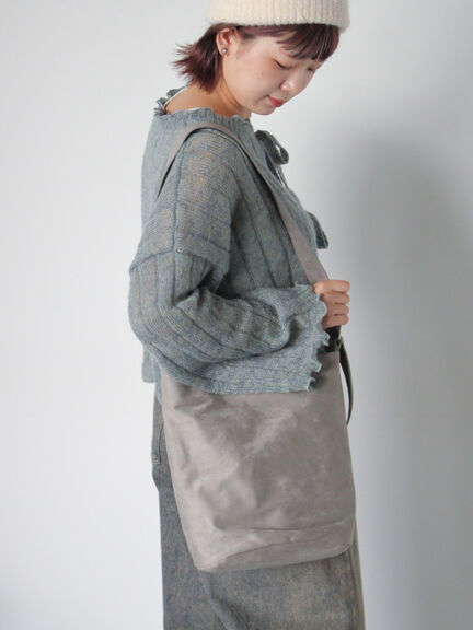 メローリボンカーディガン(グレー/ブルー/キナリ)|ehka sopo(エヘカソポ)通販