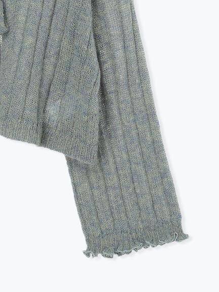 メローリボンカーディガン(グレー/ブルー/キナリ)|ehka sopo(エヘカソポ)通販