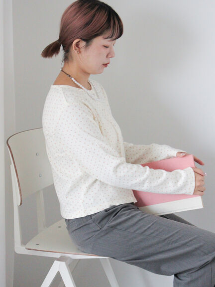 小花柄カットカーディガン(オフホワイト/グレー/キナリ)|ehka sopo(エヘカソポ)通販