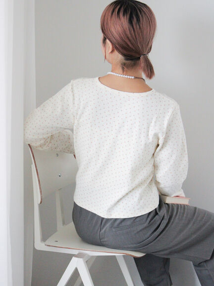 小花柄カットカーディガン(オフホワイト/グレー/キナリ)|ehka sopo(エヘカソポ)通販