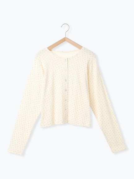 小花柄カットカーディガン(オフホワイト/グレー/キナリ)|ehka sopo(エヘカソポ)通販