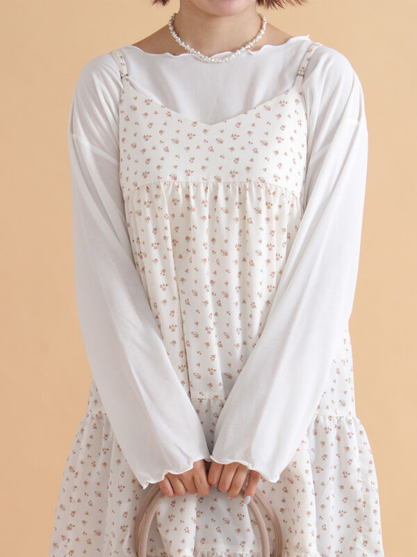 ◎シアーメローカットソー(オフホワイト/ブラック/ベージュ)|ehka sopo(エヘカソポ)通販