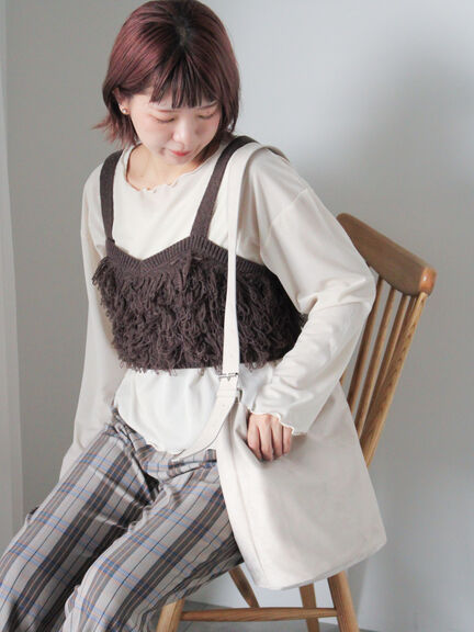 ◎シアーメローカットソー(オフホワイト/ブラック/ベージュ)|ehka sopo(エヘカソポ)通販