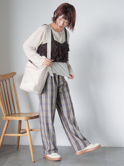 ◎シアーメローカットソー(オフホワイト/ブラック/ベージュ)|ehka sopo(エヘカソポ)通販