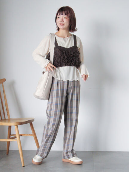 ◎シアーメローカットソー(オフホワイト/ブラック/ベージュ)|ehka sopo(エヘカソポ)通販