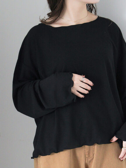 ◎シアーメローカットソー(オフホワイト/ブラック/ベージュ)|ehka sopo(エヘカソポ)通販