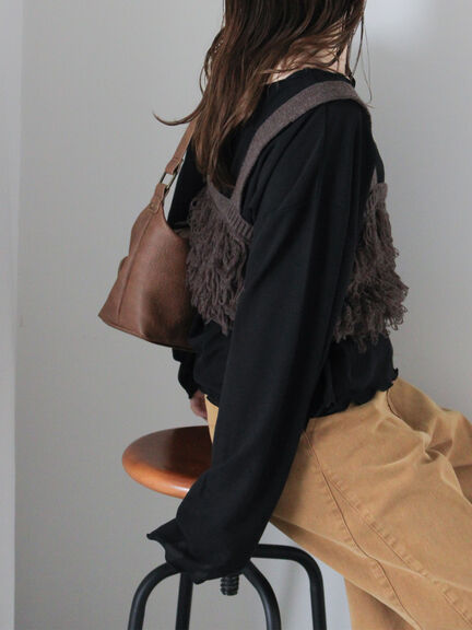 ◎シアーメローカットソー(オフホワイト/ブラック/ベージュ)|ehka sopo(エヘカソポ)通販