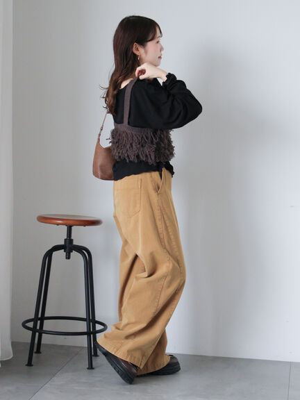 ◎シアーメローカットソー(オフホワイト/ブラック/ベージュ)|ehka sopo(エヘカソポ)通販