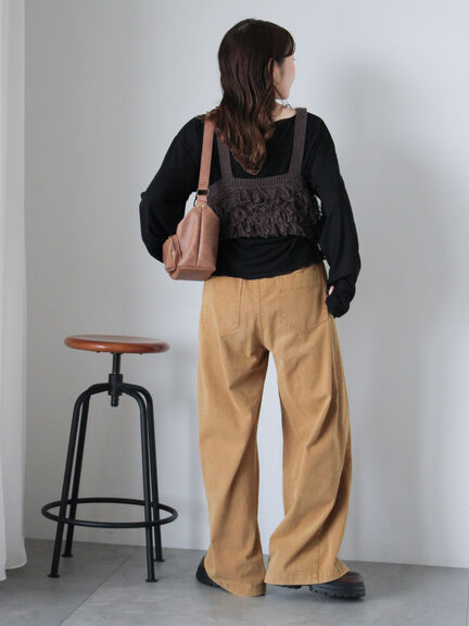 ◎シアーメローカットソー(オフホワイト/ブラック/ベージュ)|ehka sopo(エヘカソポ)通販