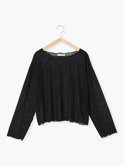 ◎シアーメローカットソー(オフホワイト/ブラック/ベージュ)|ehka sopo(エヘカソポ)通販