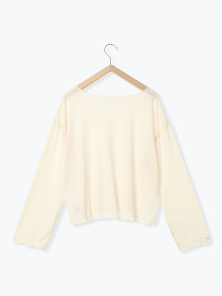 ◎シアーメローカットソー(オフホワイト/ブラック/ベージュ)|ehka sopo(エヘカソポ)通販